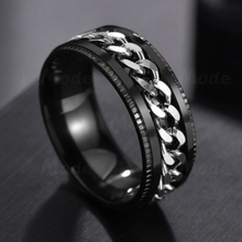 Load image into Gallery viewer, Black Gold /Silver Stainless steel Ring
