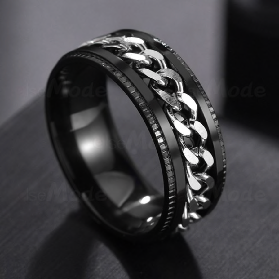 Black Gold /Silver Stainless steel Ring